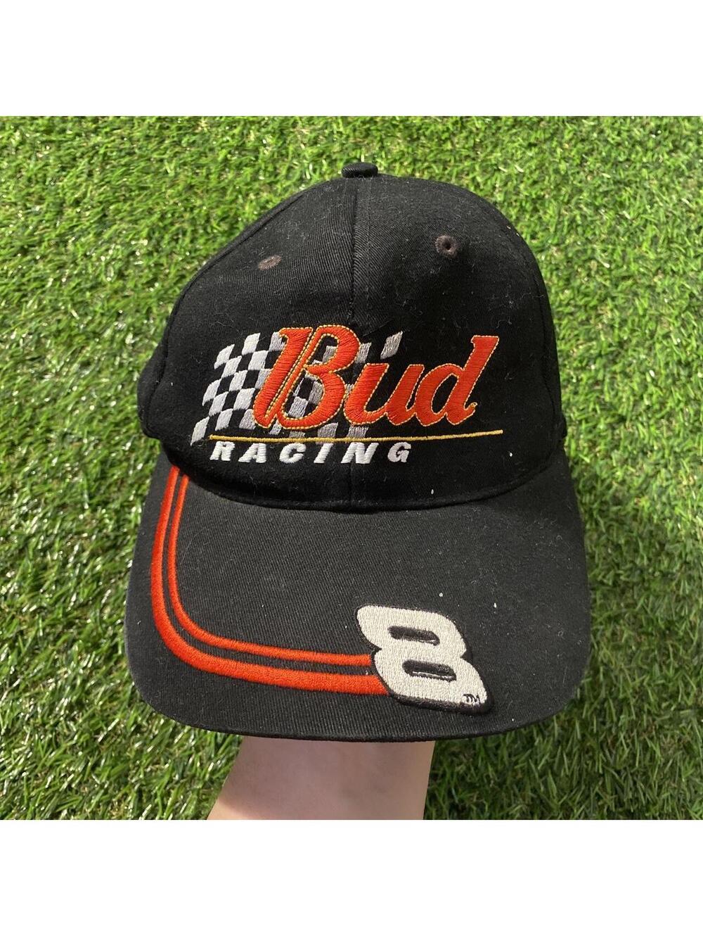 Vintage Y2K NASCAR Earnhardt Jr Budweiser Racing black & red cap